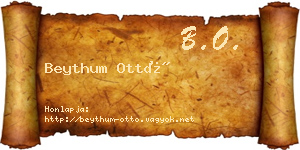 Beythum Ottó névjegykártya
